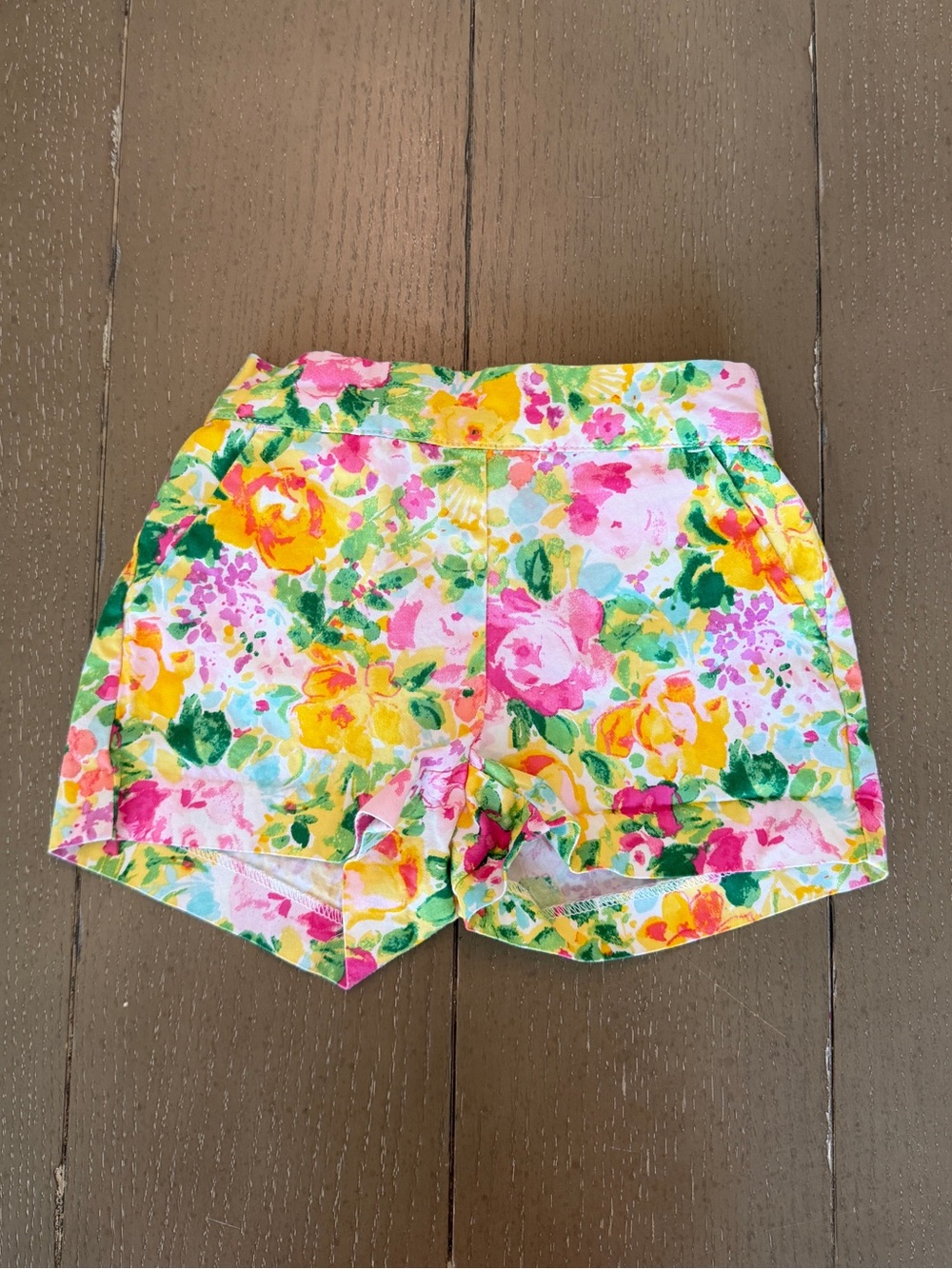 Janie And Jack Girls’ Floral Stretch Pull-On Country Club Shorts • Size 4 (XS)